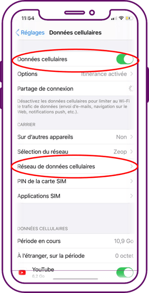 APN data iOS zeop mobile 3