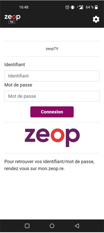 Telecommande Zeop TUTO - Se connecter sur zeopTV avec mon abonnement mobile