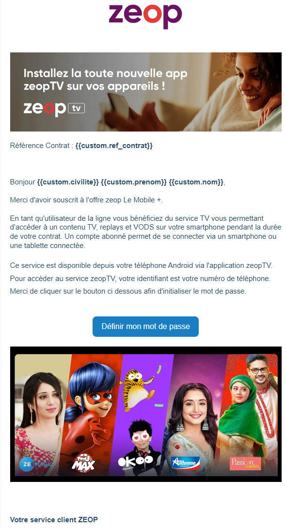 Telecommande Zeop TUTO - Se connecter sur zeopTV avec mon abonnement mobile